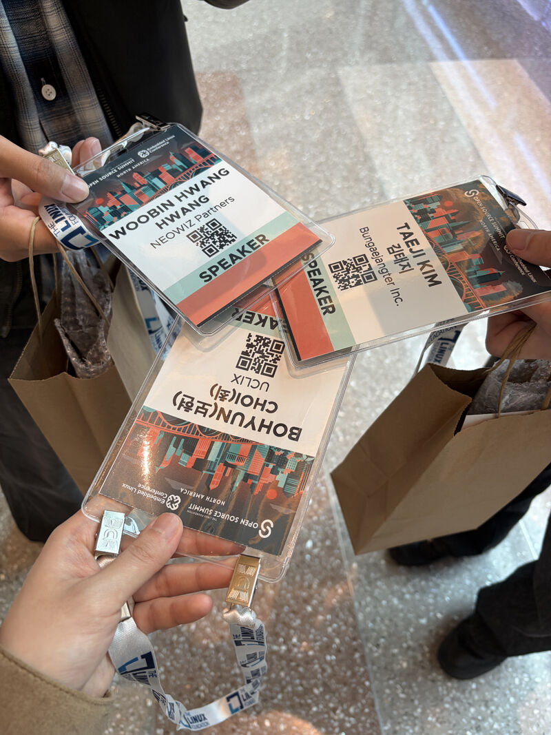 Speaker badges from Open Source Summit + Embedded Linux North America 2026