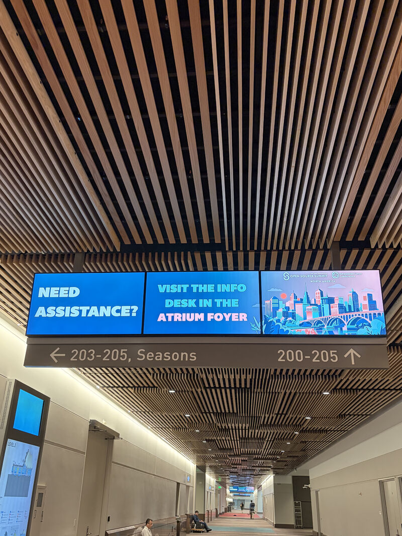 The venue display at Open Source Summit + Embedded Linux North America 2026
